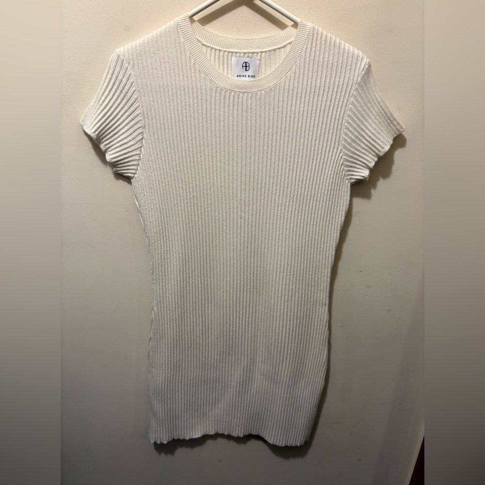 Anine Bing Skylar ivory dress Ptp 16” medium - Picture 4 of 9